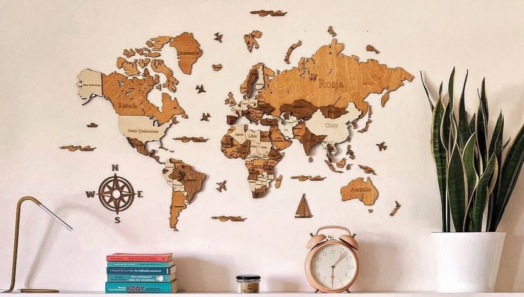 Mapa świata na ścianę – wyjątkowa dekoracja